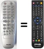 Comandos à distância equivalente Philips VR750