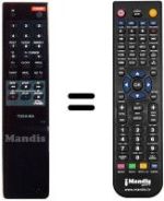 Comandos à distância equivalente Toshiba V121S