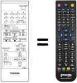 Comandos à distância equivalente Toshiba 7014-8347