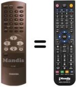 Comandos à distância equivalente Toshiba V220W