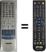 Comandos à distância equivalente Toshiba V622EW