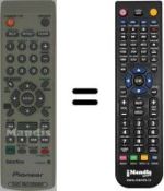 Comandos à distância equivalente Pioneer DVR433HS