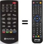 Comandos à distância equivalente Woxter ICUBE760