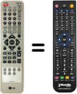 Comandos à distância equivalente LG 6710CDAK11C