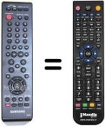Comandos à distância equivalente Samsung DVD-R145
