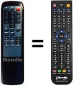 Comandos à distância equivalente Technisat SATBOX