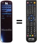 Comandos à distância equivalente Amstrad SRX501