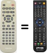 Comandos à distância equivalente Toshiba SD-330E