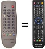 Comandos à distância equivalente Irradio DSR1000FTA