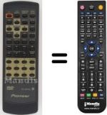 Comandos à distância equivalente Pioneer DV525