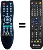 Comandos à distância equivalente Telestar TR10