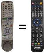 Comandos à distância equivalente Hitachi DV-W1