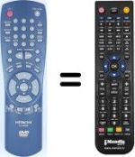 Comandos à distância equivalente Hitachi DV-P305E
