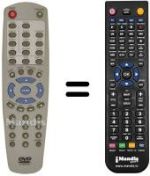 Comandos à distância equivalente SCHNEIDER DVD100