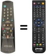 Comandos à distância equivalente Vestel DVB840CI