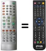 Comandos à distância equivalente Irradio DVD15HT