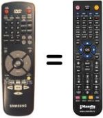 Comandos à distância equivalente Samsung DVD907
