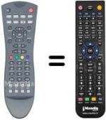 Comandos à distância equivalente Vestel STM300 HD