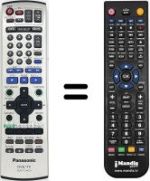 Comandos à distância equivalente Panasonic DMRE-65