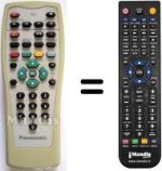 Comandos à distância equivalente Panasonic EURT39A050