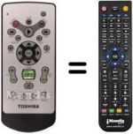 Comandos à distância equivalente Toshiba MEDIACENTERSLIM