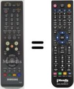 Comandos à distância equivalente Samsung SMT-T1040
