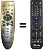 Comandos à distância equivalente Homecast T3102