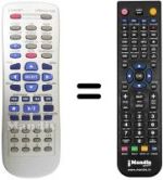 Comandos à distância equivalente Vestel DVD-AV RECEIVER