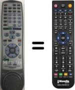 Comandos à distância equivalente Hitachi DV-W1E