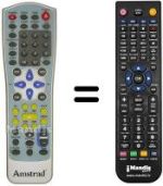 Comandos à distância equivalente Amstrad D230