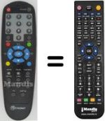 Comandos à distância equivalente SERVIMAT TNT57