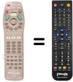 Comandos à distância equivalente Panasonic DMRE-20