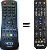 Comandos à distância equivalente OPTEX 708819