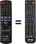 Comandos à distância equivalente Panasonic DMP-BDT100