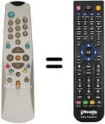 Comandos à distância equivalente Amstrad DVB-T830