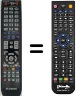 Comandos à distância equivalente Samsung DVD-SH897