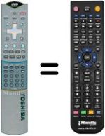 Comandos à distância equivalente Toshiba SD-2109