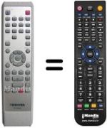 Comandos à distância equivalente Toshiba D-R265SF