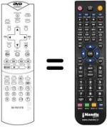 Comandos à distância equivalente Toshiba SD-3107E