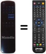 Comandos à distância equivalente Amstrad SRX301