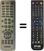 Comandos à distância equivalente Samsung DVD-V6450