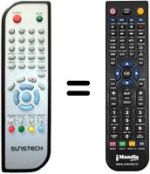 Comandos à distância equivalente Sunstech DTB-P500HD-BLACK
