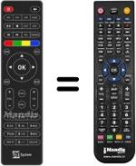 Comandos à distância equivalente Telesystem TSUP4K