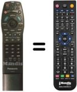 Comandos à distância equivalente Panasonic VEQ2017