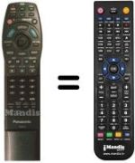 Comandos à distância equivalente Panasonic DVD-A360