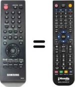 Comandos à distância equivalente Samsung DVD-P360