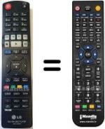 Comandos à distância equivalente LG HVS59054