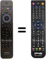 Comandos à distância equivalente Philips HVS53468