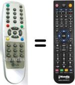 Comandos à distância equivalente LG HVS54284