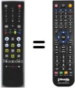 Comandos à distância equivalente Benq HVS53496